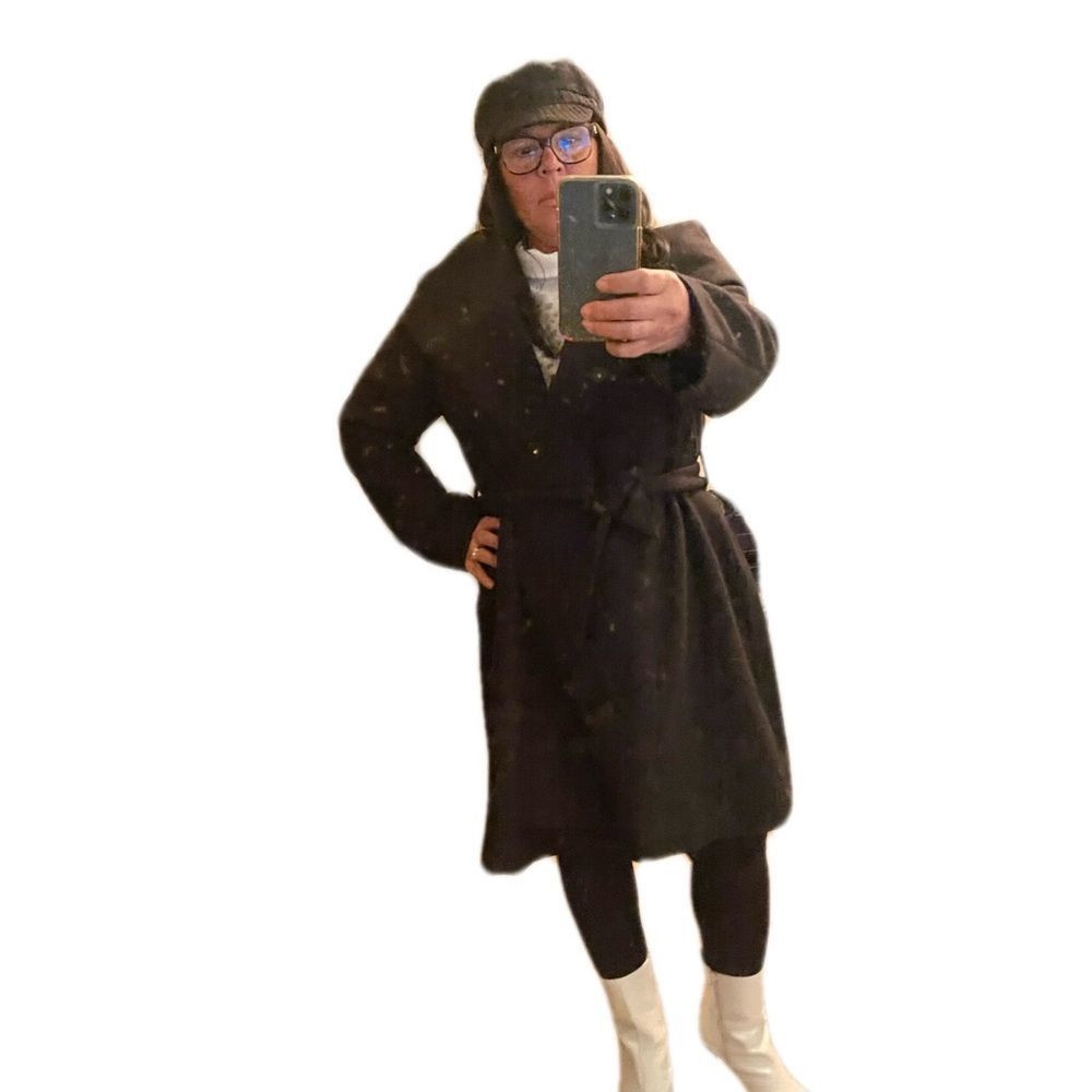 Jessica Simpson flowing dress coat with hood